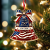 Custom Family Name USA 250th Anniversary Liberty Bell Acrylic Ornament Christmas Tree Decor, Patriotic Keepsake Gift HA75 919354