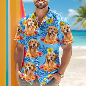 Custom Photo Aloha Dog Cat - Personalized Hawaiian Shirt Summer Gift CH07 896122