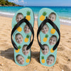 Custom Photo Tropical Summer Pattern Flip Flops - Personalized Beach Gift CH07 911604