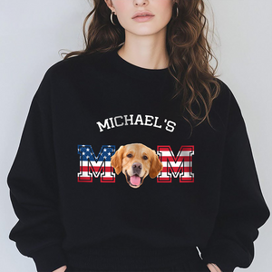 Custom Photo Dog - Dog's Dad US Flag Dark Shirt HA75 892422