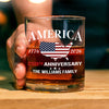 Custom Family Name America 250th Anniversary Whiskey Glass LM32 897711