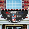 Personalized Courtesy Of The Red, White & Blue 250th Anniversary 1776–2026 Cowboy Boots Non-Pleated Fan Flag LM32 669265