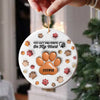 You Left Paw Prints On My Heart 3D Inflated Effect Ceramic Ornament Personalized Gift For Dog Lover HO82 894582