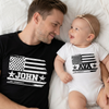 Custom Name Dad With Kid American Flag 1776 USA Matching Shirt Father's Day Gift LM32 899987
