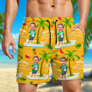 Custom Face All Over Print Beach Short Personalized Retirement Gift for Dad LM32 893499