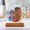 Custom Portrait Mom & Kid Photo Round Acrylic Frame Block - Personalized Gift for Mom, Mother's Day HO82 901494