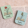 Custom Leather Birth Flower Leather Magnetic Bookmark For Book Lovers CH07 899518