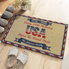 Personalized USA 250th Birthday Faux Yarn Pattern Doormat - 2D Printed Not Embroidered Patriotic America Decor HO82 901576