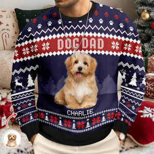 Custom Photo Dog Dad Dog Mom Ugly Sweater HA75 892916