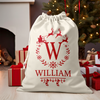 Personalized Name Santa Christmas Sacks, Christmas Holiday Gift Bag HO82 904120