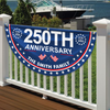 Custom Family Name 250th Anniversary USA 1776 - 2026 Non-Pleated Fan Flag HA75 920906