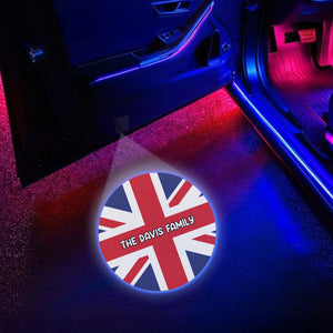 Custom National Flags With Family Name Welcome Car Door Projector Light HO82 894350