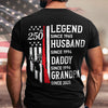 Personalized Legend, Husband since 4th of July Back Dark Shirt Gift for Hunting Dad HA75 920776