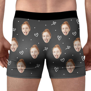 Custom Photo Only Her - Personalized Men's Boxer Briefs Valentine's Day HA75 898416