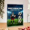 Daddy's Dream Team Soccer With Kids' Names Acrylic Block Plaque Personalized Gift For Father's Day, For Soccer Lover HO82 893766