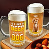 Custom Photo Best Cat And Dog Dad Ever Print Glass Beer Mug HO82 894254