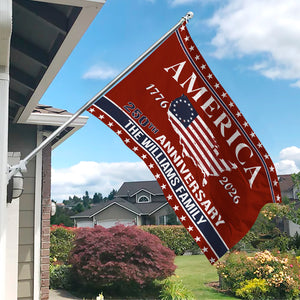 Personalized Family Name America 250th Anniversary Banner House Flag LM32 897751