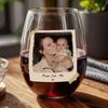Custom Photo I Love You Mom Wine Glass Personalized Mother's Day Gift CH07 910838