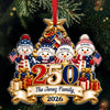 Personalized 250 Years Of Freedom Family Snowman Patriotic Acrylic Ornament Christmas Gift HA75 919382