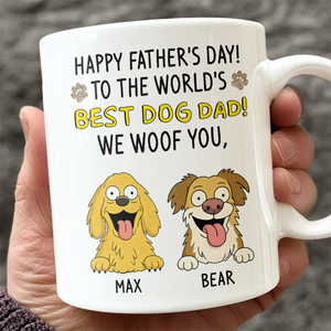 To The World Best Dog Dad White Mug Personalized Gift For Father's Day HO82 893710