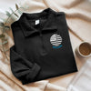 Personalized Name US Flag Embroidered Quarter Zip Sweater, Unique Enthusiast Gift HA75 898634