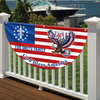 Custom Family Name 250th Patriot Eagle God Bless America Non-Pleated Fan Flag HA75 920134