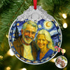 Custom Photo Personalized Anniversary Christmas Metal Top Glass Ornament TH10 894743