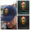 Custom Pet Photo Washed Denim Baseball Cap Christmas Gift For Dog And Cat Lovers HA75 897058