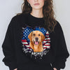 Custom Photo Dog Cat With American Flag Dark Shirt HA75 920656