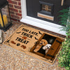 Custom Dog Photo You're Too Late, Trick or Treat Halloween Doormat LM32 669575