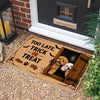 Custom Dog Photo You're Too Late, Trick or Treat Halloween Doormat LM32 669575