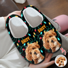 Custom Photo Dog Cat Christmas Lights Slippers Unique Funny Gift HA75 897482