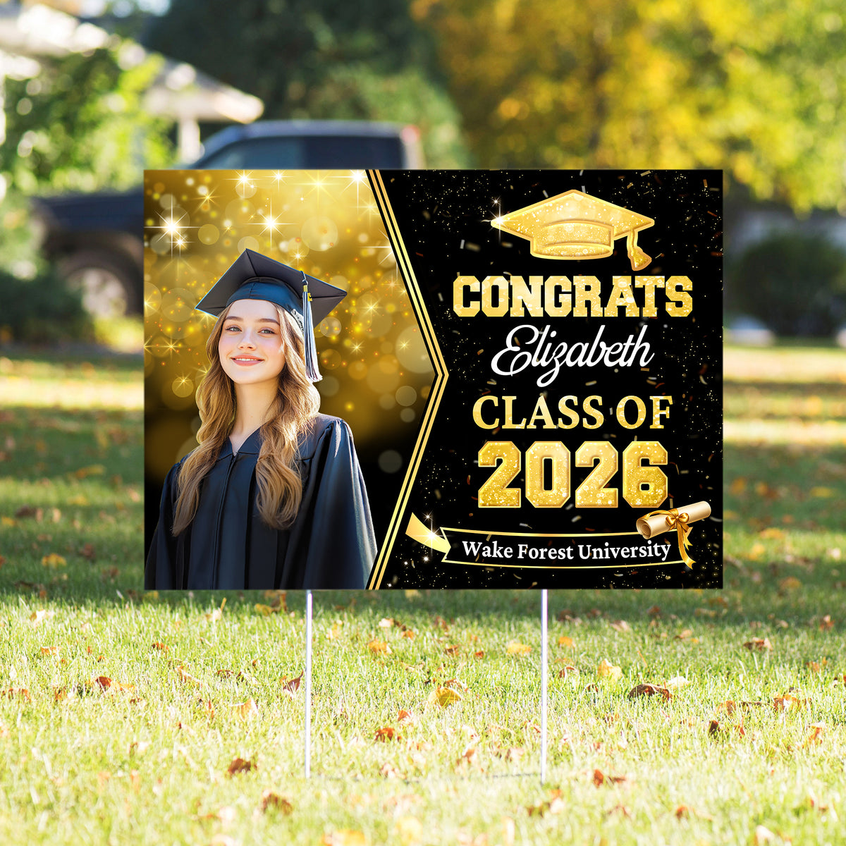 Custom Photo Class of 2026 Yard Sign Graduation Party Decor CH07 899930