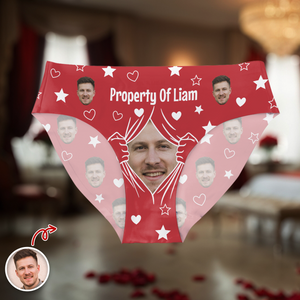 Custom Photo Funny Property Of Him Personalized Underwear Valentine Gift For Wife, Girlfriend HA75 898528