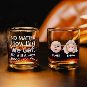 We Will Always Reach For You Whiskey Glass Personalized Gift Dad, Father, Family HO82 893816