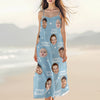 Custom Photo and Name I Love My Family V-Neck Cami Maxi Dress HA75 892150