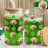 Custom Photo With Shamrock Leaf Glass Can With Lid TH10 898055