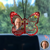 Custom Photo Your Wings Were Ready But My Heart Was Not Butterfly Memorial Car Hanging LM32 669413