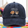 Custom Photo Life Would Be Boring Without Me Dog Cat Washed Denim Baseball Cap Gift For Father's Day HO82 893946