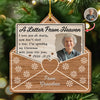 Custom Photo A Letter From Heaven - Personalized 2-Layered Wooden Ornament CH07 895708