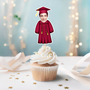 Custom Photo Senior Graduation Decoration Cupcake Toppers For Party TH10 892495