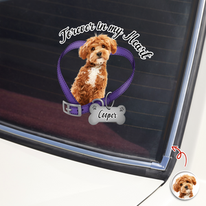 Custom Photo Forever In My Heart Memorial Car Window Decal Sticker CH07 899600
