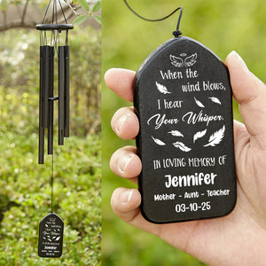When The Wind Blows, I Hear Your Whisper Memorial Wind Chimes HA75 891966