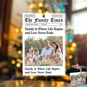 Custom Photo The Family Times Acrylic Ornament Holiday Keepsake HO82 894744