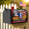 Custom Name God Bless America - 250 Years Of Freedom Patriotic Mailbox Cover HO82 901034