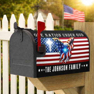 Custom Name One Nation Under God - 250 Years Of Freedom Patriotic Mailbox Cover HO82 901036