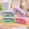Custom Embroidered Name Double Layer Clear Pencil Case, Gift for Kids LM32 669573