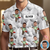 Custom Funny Face Photo Golf Polo Shirt Gift For Golfer, Golf Lovers LM32 897649