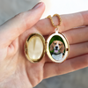 Custom Photo You Left Paw Prints On My Heart Dog Memorial Locket Necklace HA75 892290