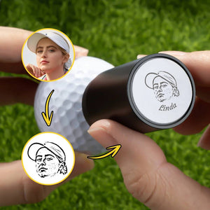 Make Every Swing Unique With Your Face and Name - Personalised Golf Ball Stamp HO82 900618